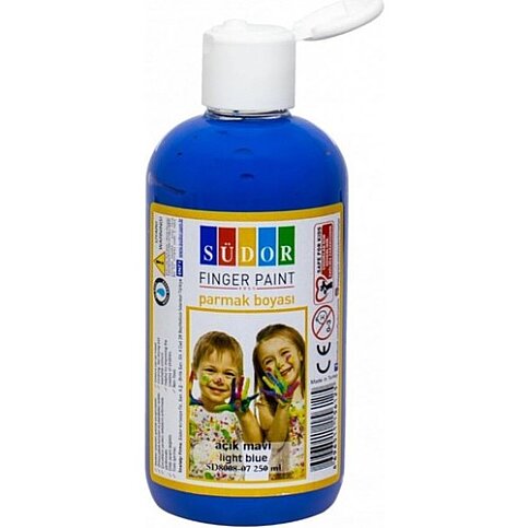 SÜDOR SD8008-07 PARMAK BOYASI AÇIK MAVİ 250ml - 1