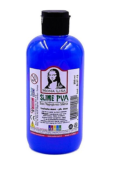 SÜDOR SL07-13 MONA LİSA SIVI YAPIŞTIRICI SLİME FOSFORLU MAVİ 250ml