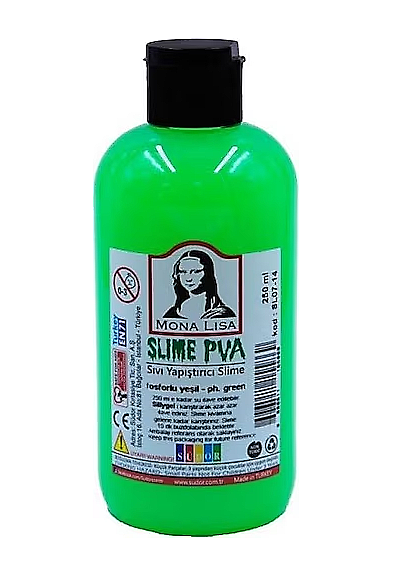 SÜDOR SL07-14 MONA LİSA SIVI YAPIŞTIRICI SLİME FOSFORLU YEŞİL 250ml