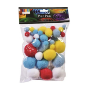 Südor Ss13 Karışık Ponpon Mix 15-25-38Mm 40Lı - SÜDOR