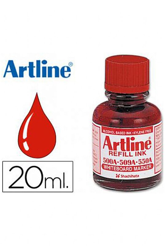 ARTLİNE ESK-50A TAHTA KALEM MÜREKKEBİ KIRMIZI 20ml (A-ESK-50A RED)