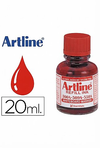 ARTLİNE ESK-50A TAHTA KALEM MÜREKKEBİ KIRMIZI 20ml (A-ESK-50A RED) - 1