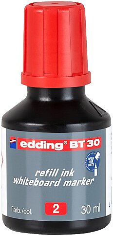 EDDİNG BT 30 TAHTA KALEM MÜREKKEBİ KIRMIZI 30ml - 1