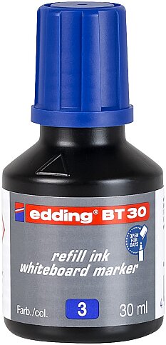 EDDİNG BT 30 TAHTA KALEM MÜREKKEBİ MAVİ 30ml - 1