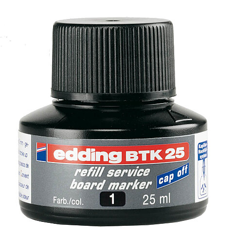EDDİNG BTK 25 TAHTA KALEM MÜREKKEBİ SİYAH 25ml - 1