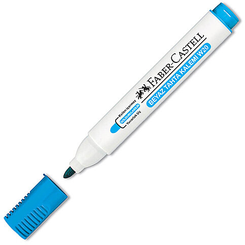 FABER-CASTELL W20 BEYAZ TAHTA KALEMİ GÖK MAVİSİ (5050254017) - 1
