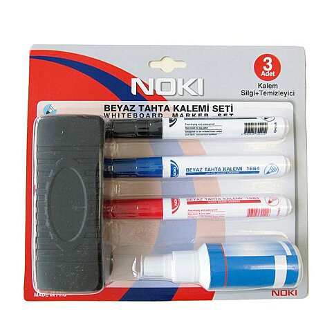 NOKİ 1664SET BEYAZ TAHTA KALEMİ SETİ+LOSYON - 1