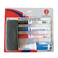 NOKİ 1664SET BEYAZ TAHTA KALEMİ SETİ+LOSYON - NOKİ