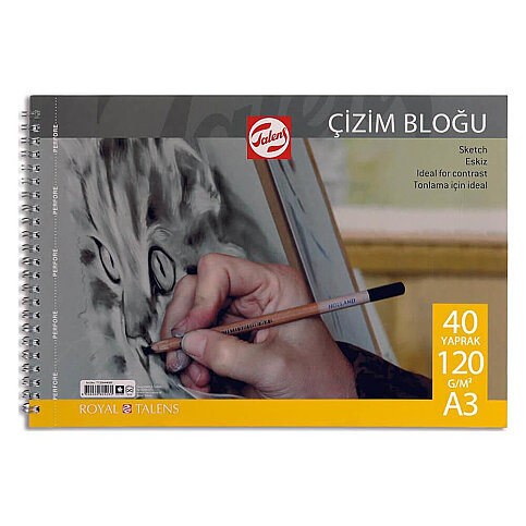 TALENS ÇİZİM BLOĞU A3 40 YAPRAK 120gr (T120A34000) - 1