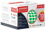 Tanex 103101 Rulo Nokta Etiket 10Mm Yeşil Tekli Kutu - TANEX