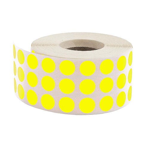 Tanex 103501 Rulo Nokta Etiket 10mm Sarı Tekli Kutu - 1