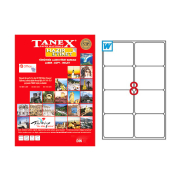 Tanex 2008 Şeffaf Laser Etiket 99X67Mm 8X25 200 Adet - TANEX
