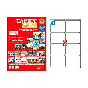 TANEX 2008 ŞEFFAF LASER ETİKET 99x67mm 8x25 200 ADET