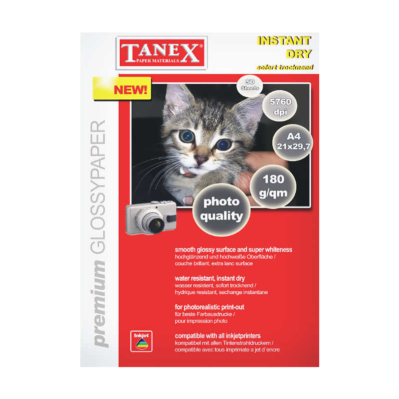 TANEX 180A4 025 FOTOĞRAF KAĞIDI A4 25 SAYFA 180gr