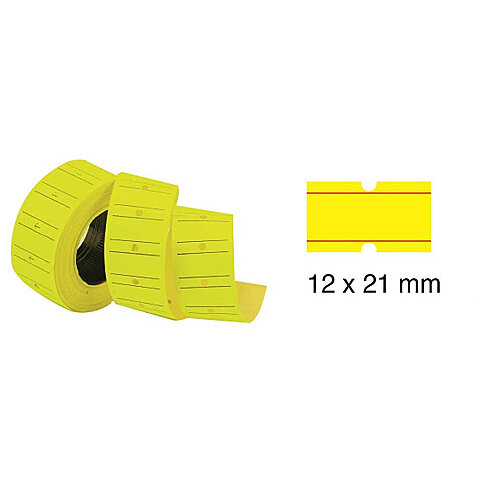 TANEX FİYAT ETİKETİ 12x21mm FOSFORLU SARI 6LI (TNX1221550800) - 2