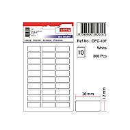 TANEX OFC-107 BEYAZ ETİKET POŞET - TANEX