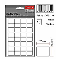 TANEX OFC-110 BEYAZ ETİKET POŞET - TANEX