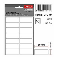 TANEX OFC-114 BEYAZ ETİKET POŞET - TANEX