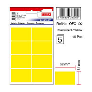 TANEX OFC-120 FLORESAN ETİKET SARI POŞET - TANEX