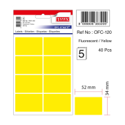 Tanex Ofc-120 Floresan Etiket Sarı Poşet - TANEX
