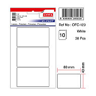 TANEX OFC-123 BEYAZ ETİKET POŞET - TANEX