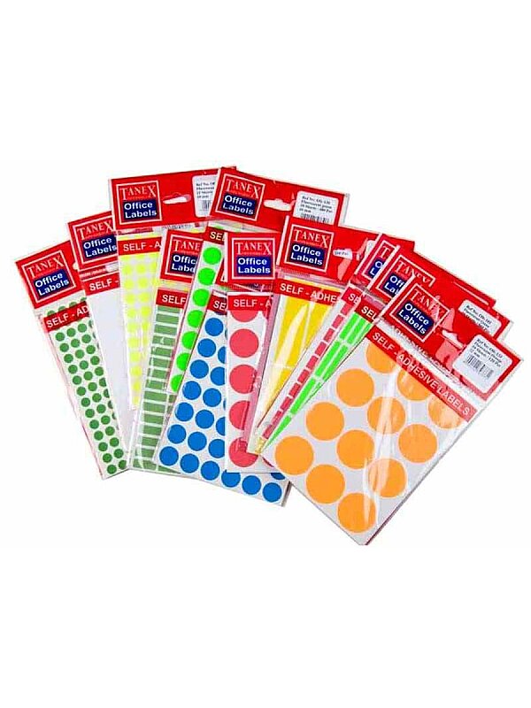 TANEX OFC-127 MİX COLOR ETİKET 5Lİ POŞET