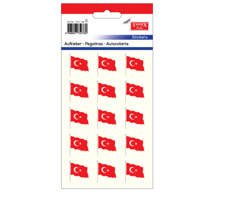 Tanex Stc-159 Dalgalı Bayrak Etiketi-2 2Li Poşet - 1