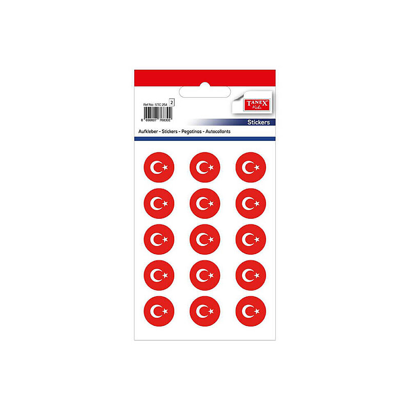 TANEX STC-254 BAYRAK ETİKETİ 20mm 2Lİ POŞET
