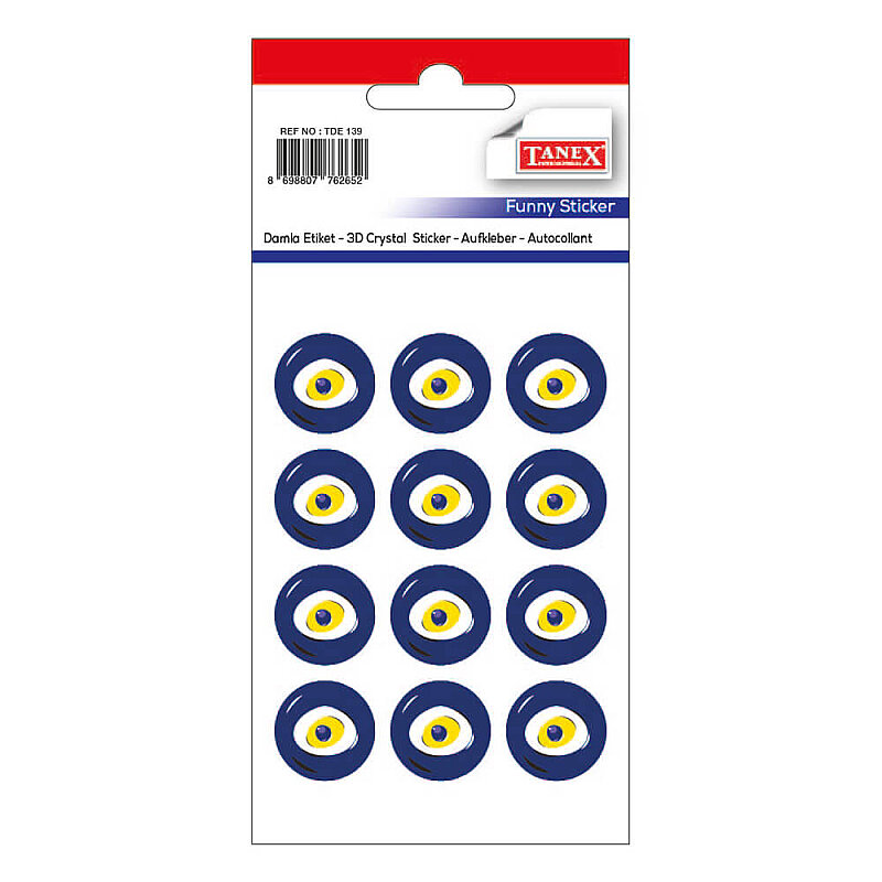 TANEX TDE-137 DAMLA EMOJİ NAZAR ETİKETİ POŞET
