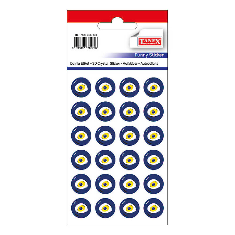 TANEX TDE-140 DAMLA EMOJİ NAZAR ETİKETİ POŞET