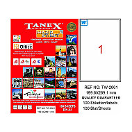 TANEX 2001 LASER ETİKET 199x289mm 1x100 100 ADET - TANEX