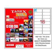 Tanex 2016 Laser Etiket 99X34Mm 16X100 1600 Adet - TANEX