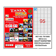 TANEX 2095 LASER ETİKET 30x12mm 95x100 9500 ADET - TANEX