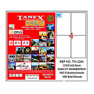 TANEX 2204 LASER ETİKET 105x148mm 4x100 400 ADET - TANEX
