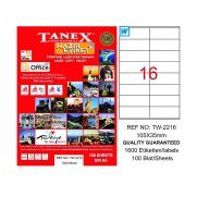 Tanex 2216 Laser Etiket 105X35Mm 16X100 1600 Adet - TANEX