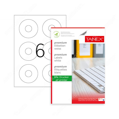 Tanex 2506 Laser Cd Etiketi 79x20mm 6x100 600 Adet - 1