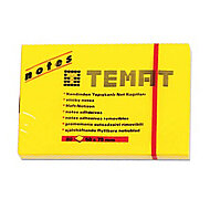TEMAT YAPIŞKANLI NOT KAĞIDI 50x75 80 YAPRAK PASTEL SARI (11356) - TEMAT (1)