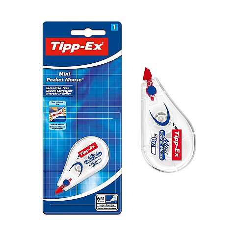 TİPP-EX MİNİ POCKET MOUSE ŞERİT DÜZELTİCİ (SİLİCİ) 5mmx6m BLİSTER (8128704) - 1