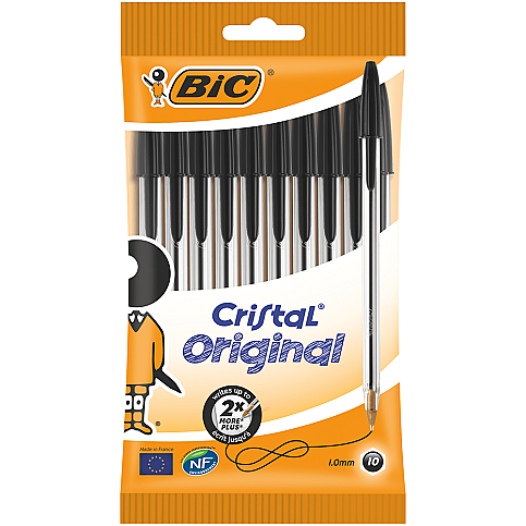 BİC CRİSTAL TÜKENMEZ KALEM M SİYAH (847897)(830864) - 1