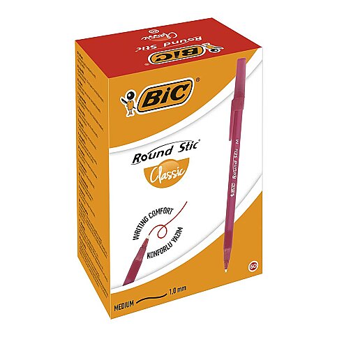 BİC ROUND STİC CLASSİC TÜKENMEZ KALEM 1.0 KIRMIZI (921332)(962667) - 1