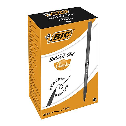 BİC ROUND STİC CLASSİC TÜKENMEZ KALEM 1.0 SİYAH (920568)(962665) - 1