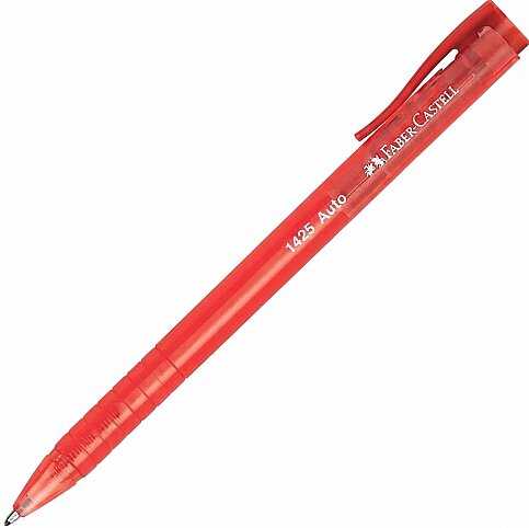 FABER-CASTELL 1425 AUTO BASMALI TÜKENMEZ KALEM 1.0 KIRMIZI (5211545521) - 1