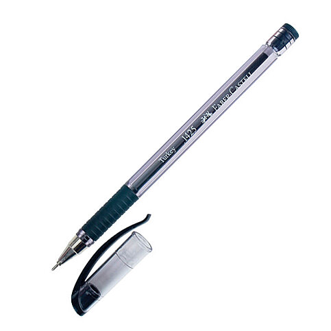 FABER-CASTELL 1425 İĞNE UÇLU TÜKENMEZ KALEM 0.7 SİYAH (5207142599) - 1