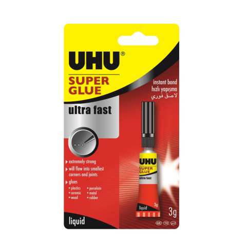 Uhu Süper Glue Japon Yapıştırıcı 3gr (40279)(36015)(51002713) - 1