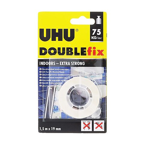 UHU DOUBLEFİX ÇİFT TARAFLI MONTAJ BANDI 19mmx1.5m (46855)(51008817) - 1