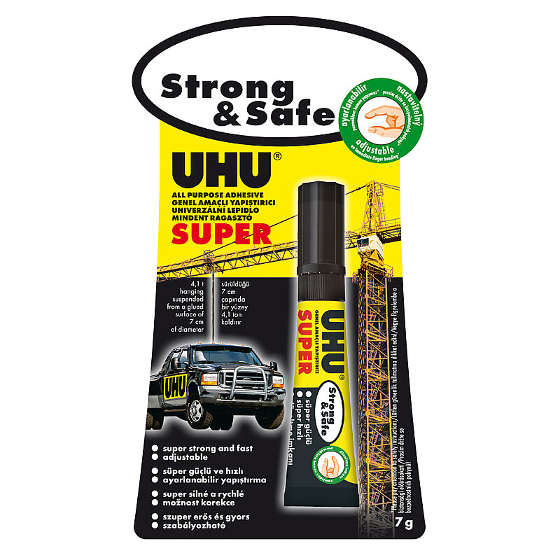UHU STRONG&SAFE GÜÇLÜ SIVI YAPIŞTIRICI BLİSTER (39370)(51004120)