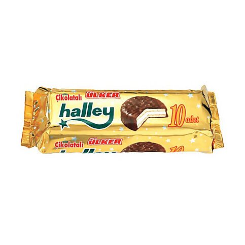 ÜLKER HALLEY ÇİKOLATA KAPLI BİSKÜVİ 8x30gr (186608) - 1