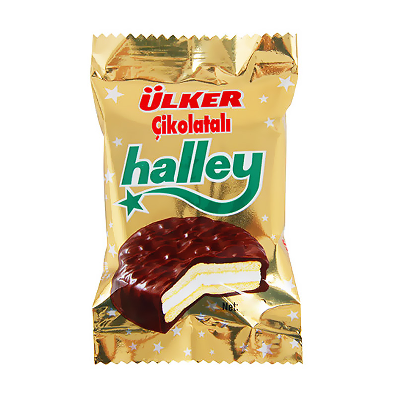 ÜLKER HALLEY ÇİKOLATA KAPLI BİSKÜVİ 30gr (39500)