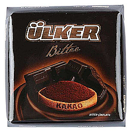 ÜLKER %60 KAKAO KARE BİTTER ÇİKOLATA 60gr (142907) - 1