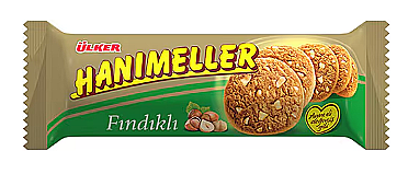 ÜLKER HANIMELLER KAVRULMUŞ FINDIKLI BİSKÜVİ 82gr (0113207) - 1